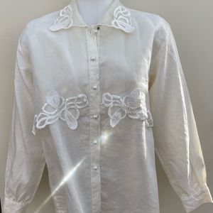 All-natural and eco-friendly and sustainable plant-based fabric (RAMIE), Blouse